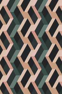 Me and Mine Wallpaper - Fusion Coral - Sample