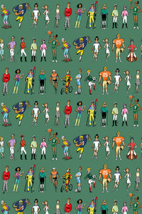 Eighties Nineties Wallpaper - First Tee - Sample