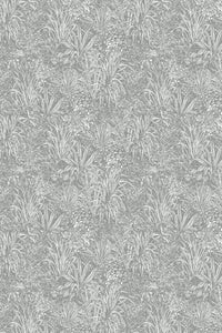 Jungle Wallpaper - Silver - Sample