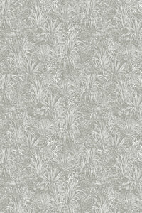 Jungle Wallpaper - Grey - Sample